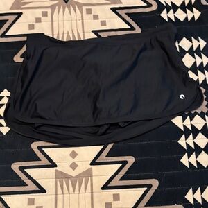 Black Swim Skirt with Logo